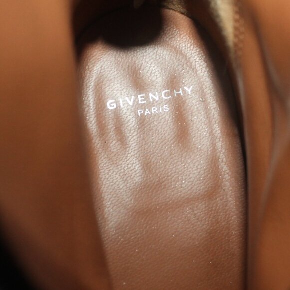 $1550 Givenchy Laura Black Calf Leather Silver Chain Boots Booties - Picture 7 of 9